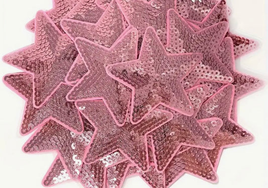 Light Pink Sequin Star-Medium